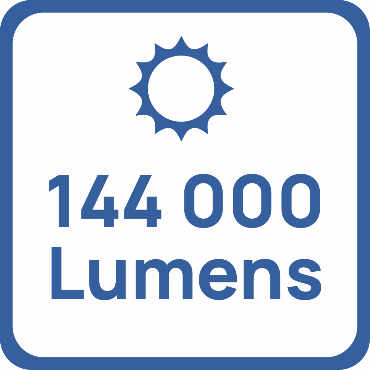 Pictogramme 144 000 Lumens